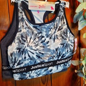Bogo deal! Sports bra size 36 Justice Sports tie-dye!